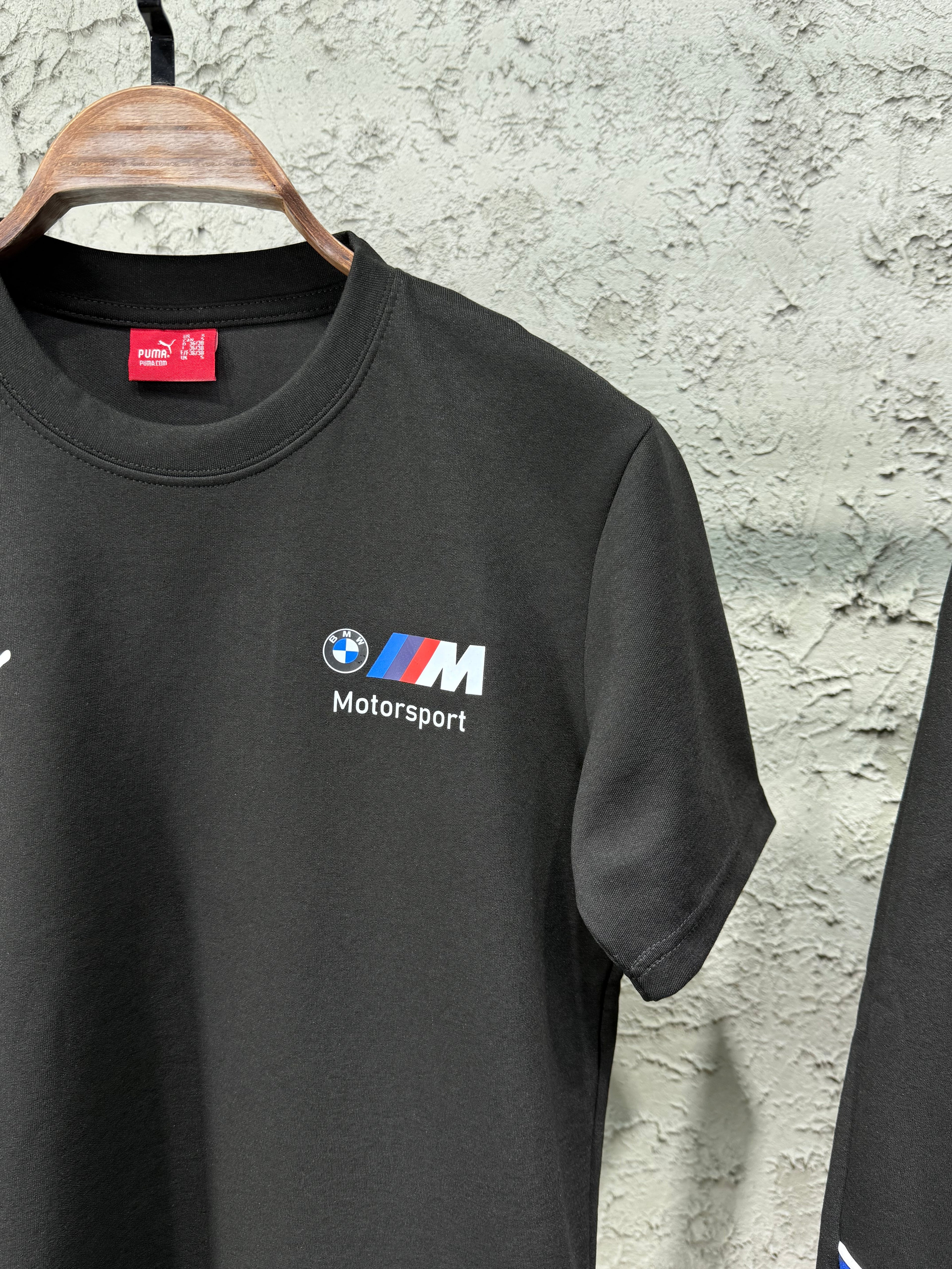 Puma Bmw Motorsport Siyah Renk Bloklu T-Shirt & Eşofman Takımı
