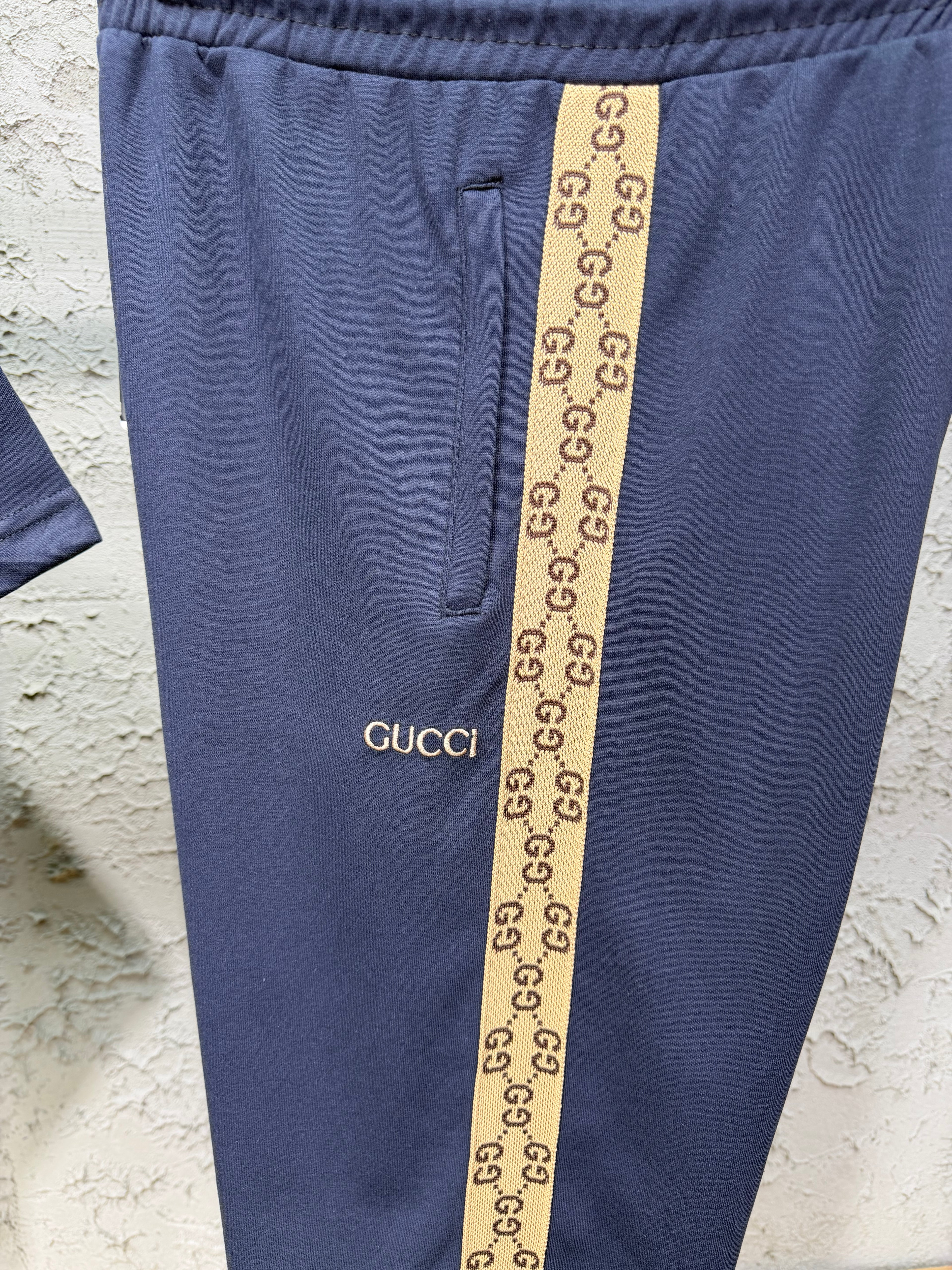 Gucci Örme Yaka Lacivert T-shirt & Eşofman Takımı