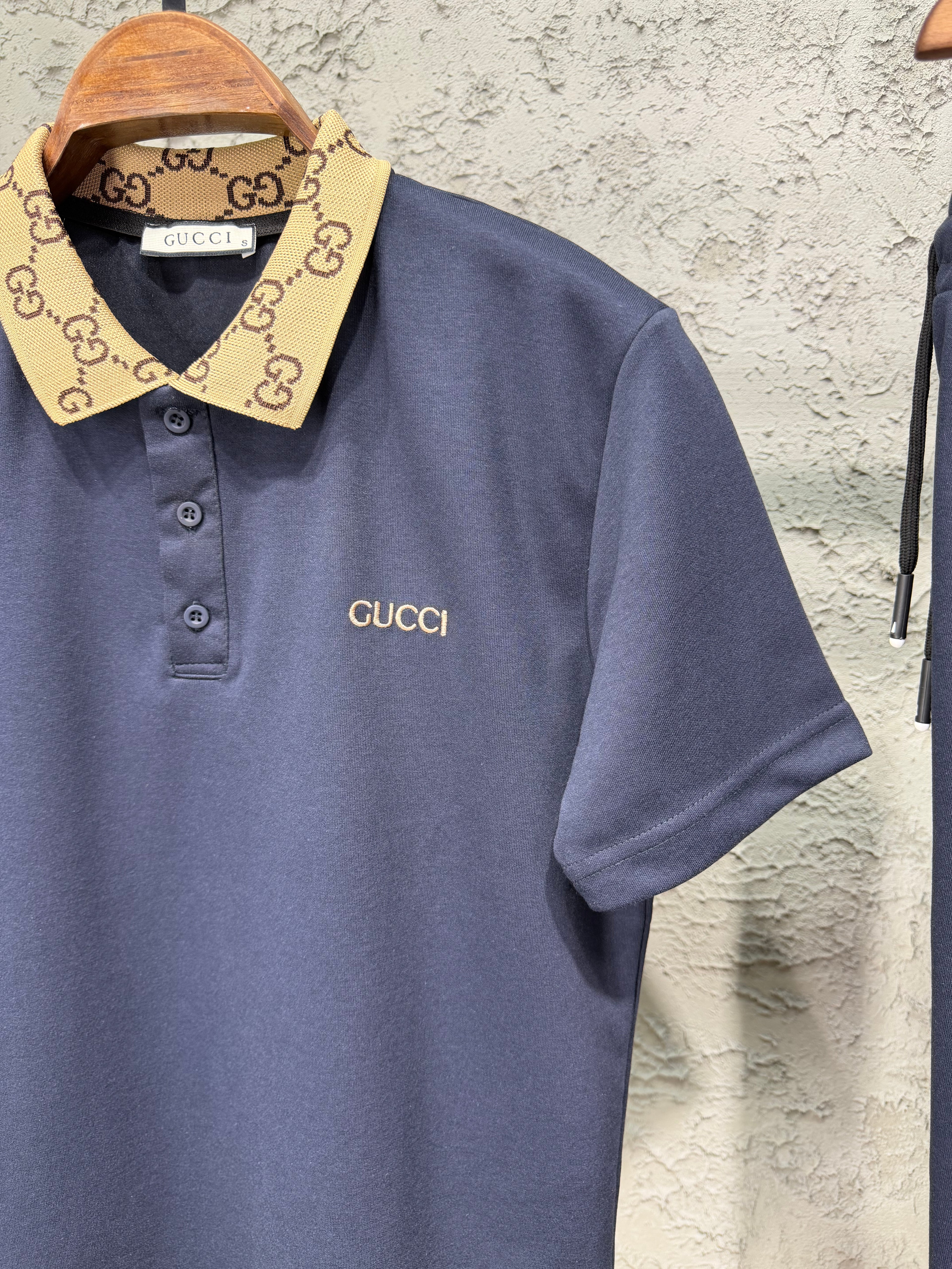 Gucci Örme Yaka Lacivert T-shirt & Eşofman Takımı