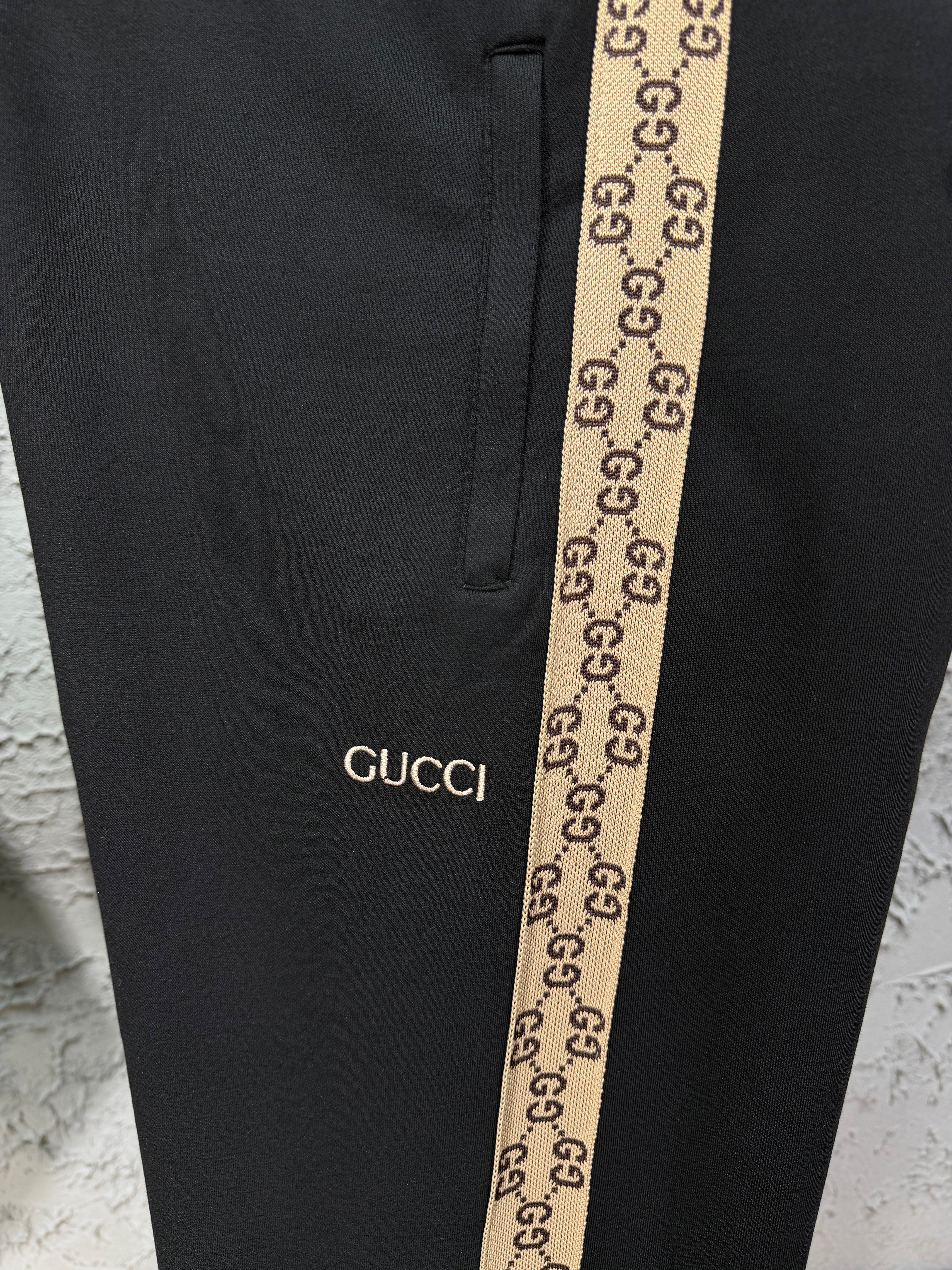 Gucci Örme Yaka Siyah T-shirt & Eşofman Takımı