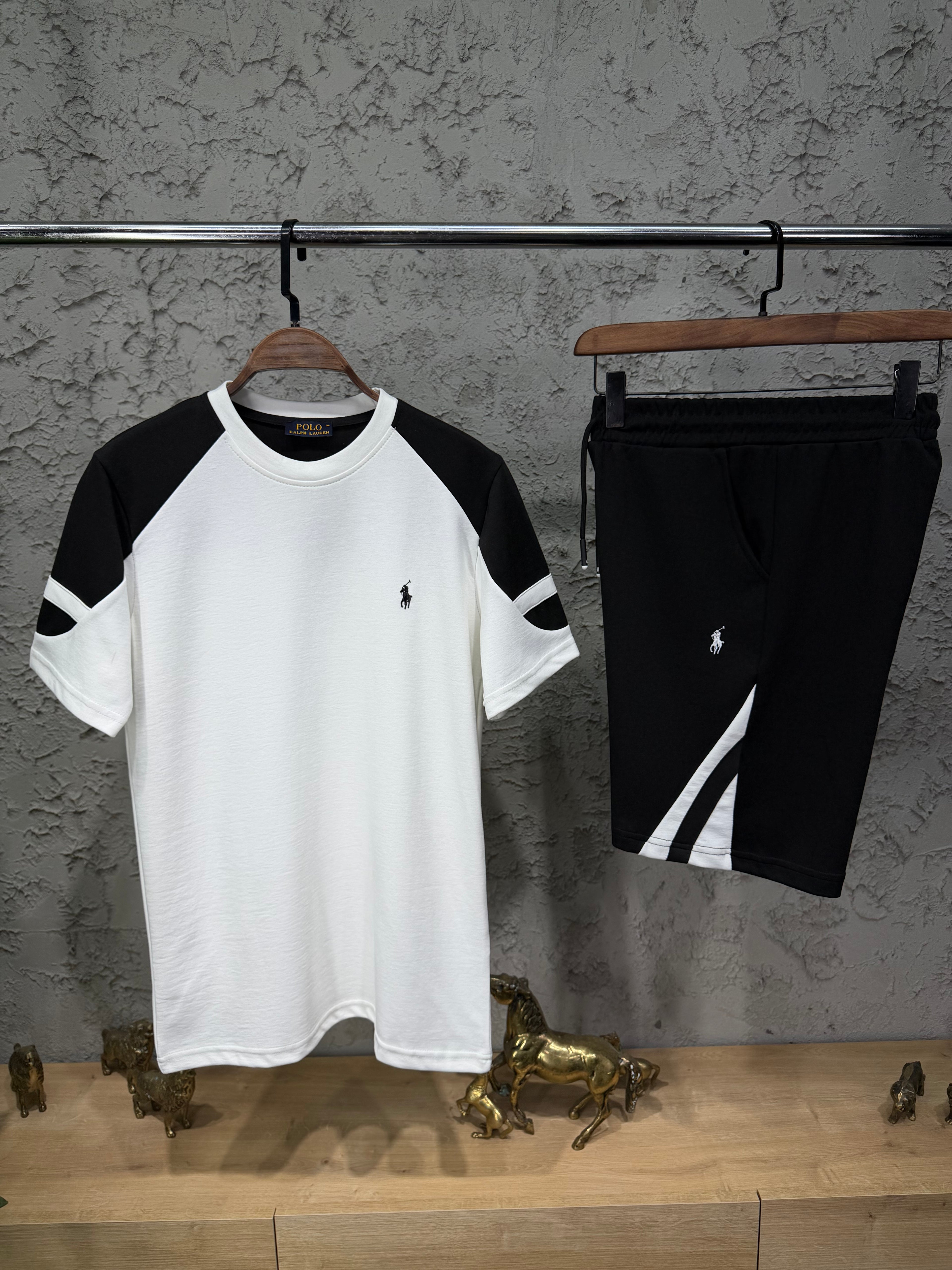 Ralph Lauren Logo Beyaz T-shirt & Şort Takımı