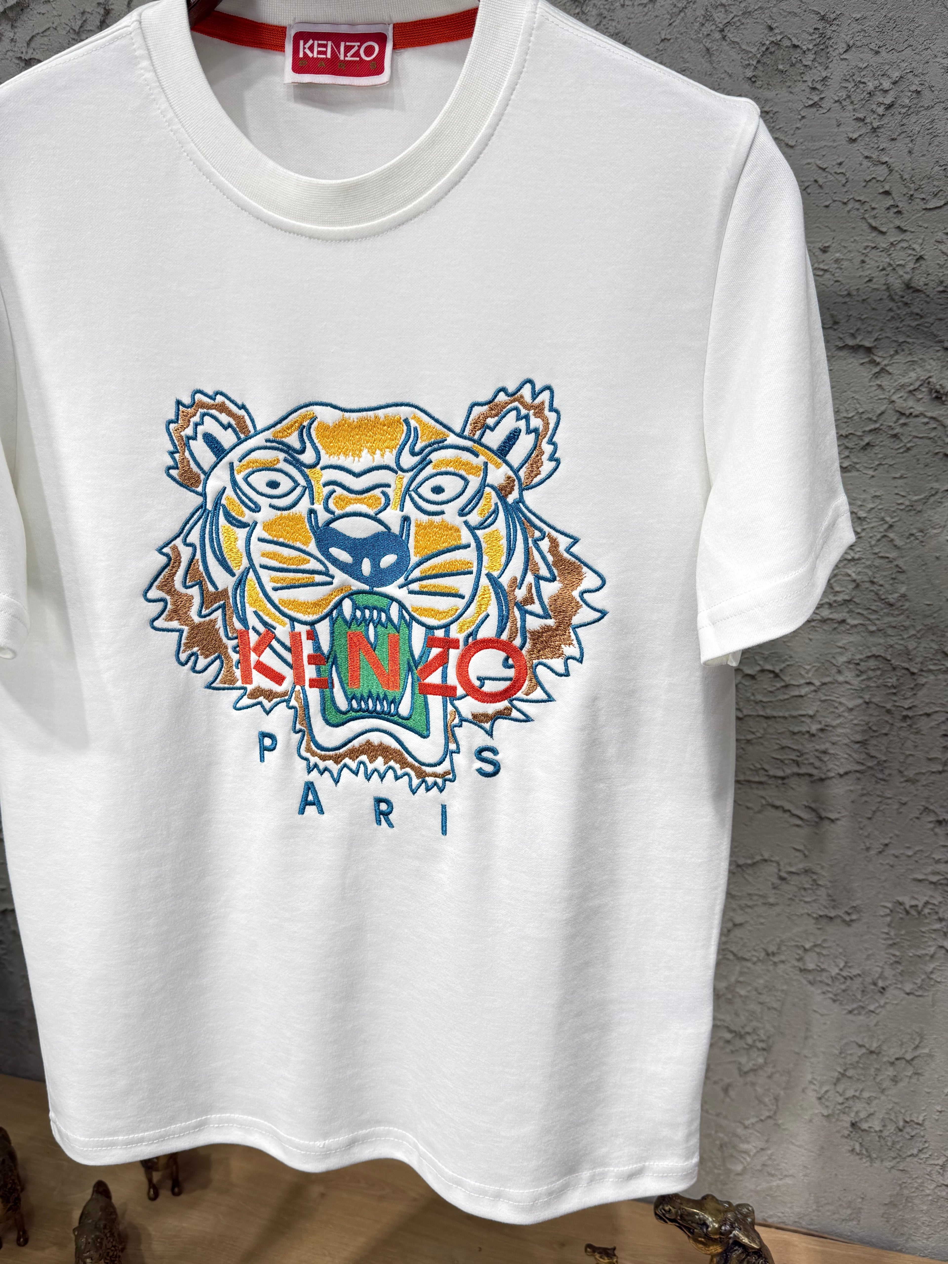 Kenzo Erkek Beyaz Kaplan Baskılı Eşofman Takımı