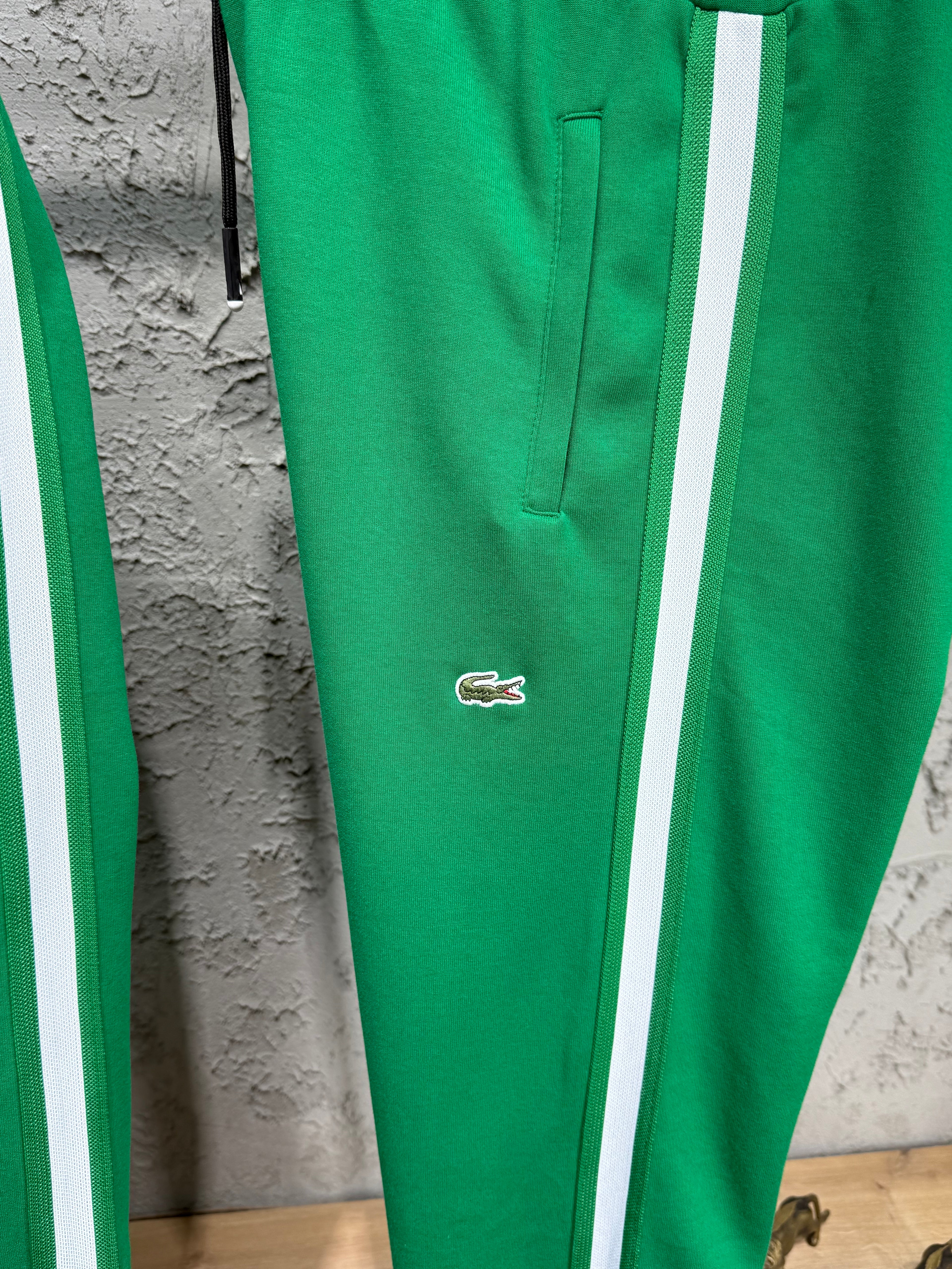 Lacoste Erkek Yeşil Fermuarlı Eşofman Takımı – Premium Seri